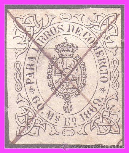 Sellos: FISCALES  Libros para efectos de comercio 1869, Alemany n&ordm; 19 (o) - Foto 1