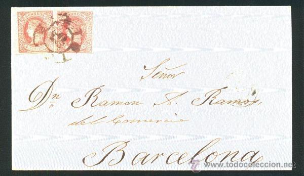 Sellos: 1864.- SANTANDER A BARCELONA - Foto 1