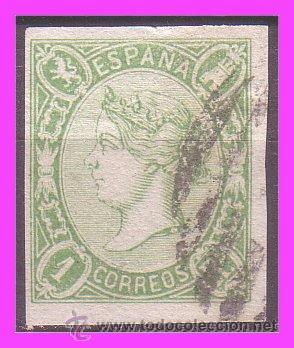 Sellos: 1865 Isabel II, EDIFIL n&ordm; 72 (o) - Foto 1