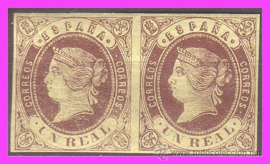 Sellos: 1862 Isabel II, B2 EDIFIL n&ordm; 61 * - Foto 1