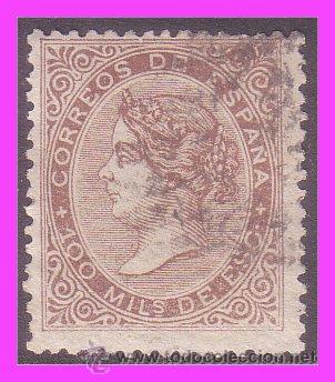 Sellos: 1868 Isabel II, EDIFIL n&ordm; 99 (o) - Foto 1