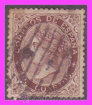 Sellos: 1868 Isabel II, EDIFIL n&ordm; 101 (o) - Foto 1