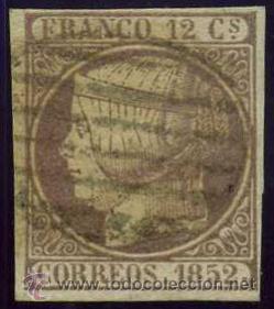 Sellos: Ed 13 12 cuarto 1852,  buenos margenes - Foto 1