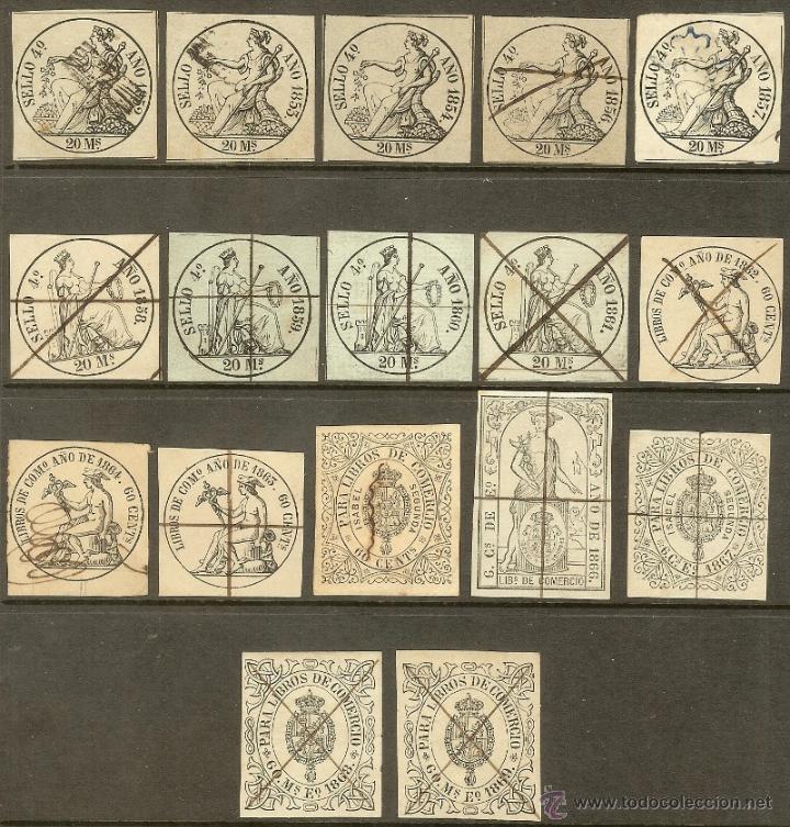 Sellos: Fiscales - Libros de Comercio 1852/69 - Foto 1