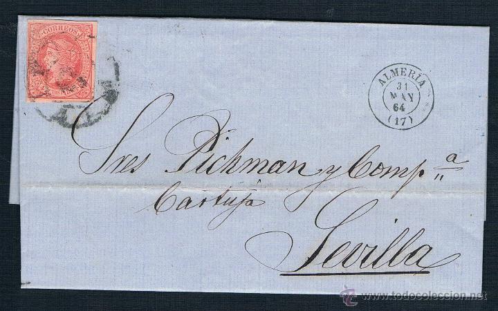 Sellos: 1864.    ALMERIA A SEVILLA - Foto 1