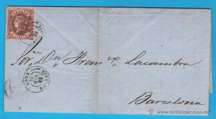 Sellos: 1862 ADRA (ALMER&Iacute;A) A BRACELONA - Foto 1