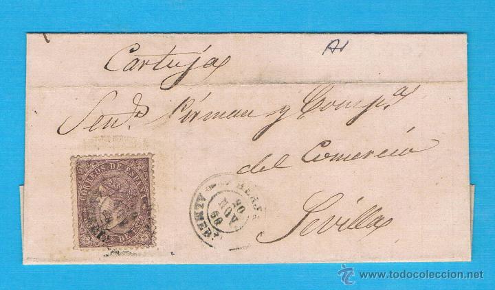 Sellos: 1869 BERJA (ALMERIA) A SEVILLA - Foto 1