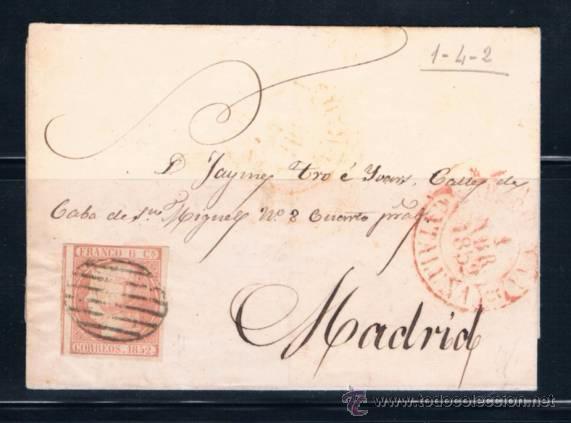 Sellos: 1852  BARCELONA A MADRID - Foto 1