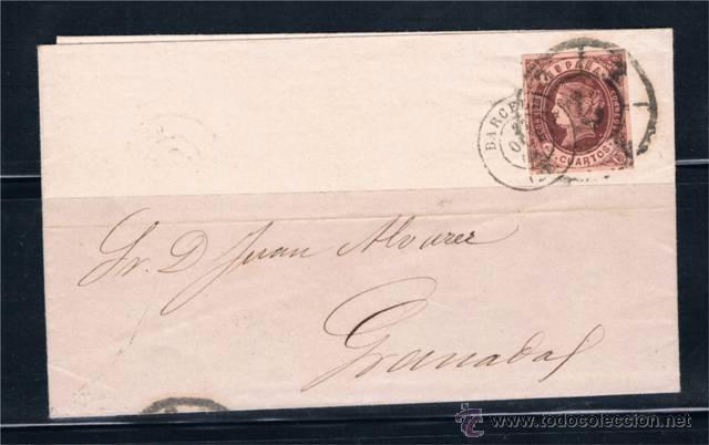 Sellos: 1860 BARCELONA A GRANADA - Foto 1