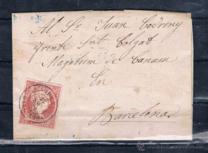 Sellos: 1858.- MANRESA A BARCELONA - Foto 1