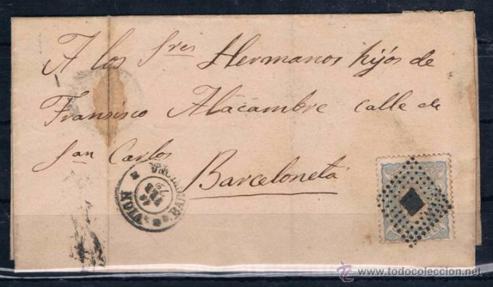 Sellos: 1870.- VICH A BARCELONA - Foto 1