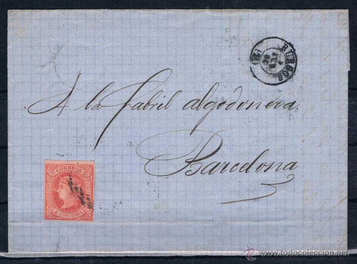 Sellos: 1864.-  BURGOS A BARCELONA - Foto 1