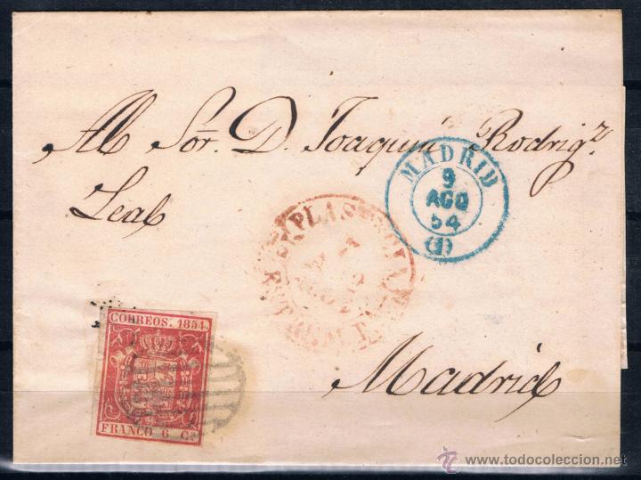 Sellos: 1854.- PLASENCIA A MADRID - Foto 1
