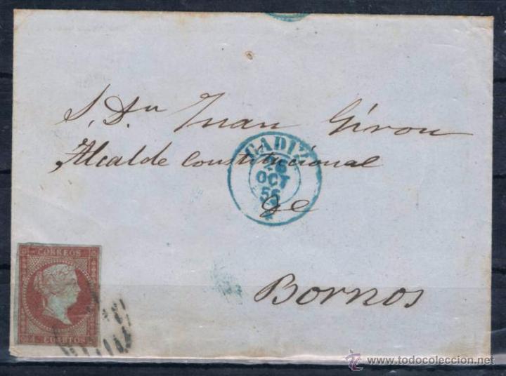Sellos: 1855.- CADIZ A BORNOS - Foto 1