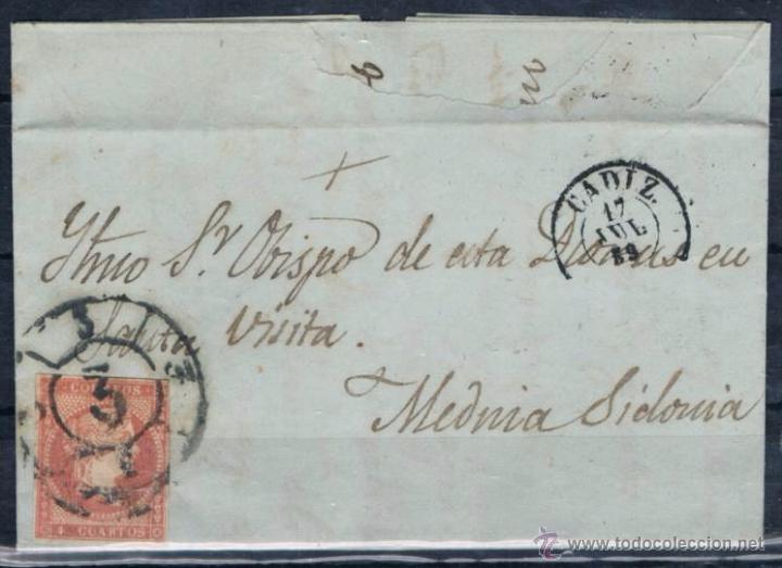 Sellos: 1859.- CADIZ A MEDINA SIDONIA - Foto 1