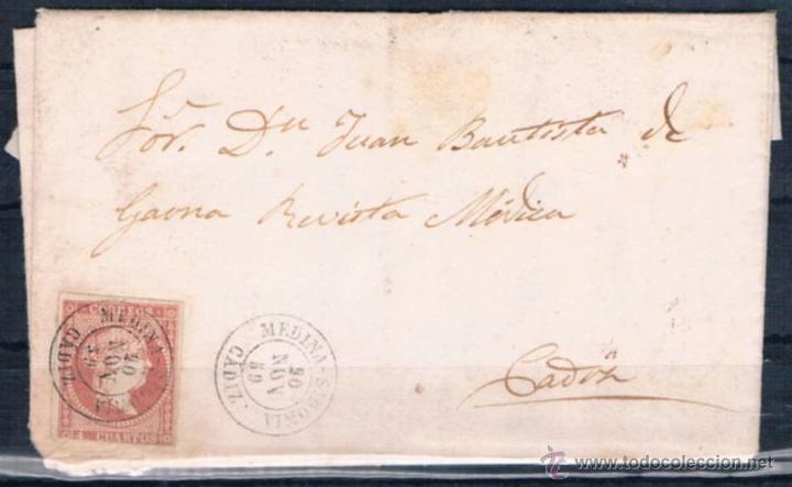 Sellos: 1859.- MEDINA SIDONIA A CADIZ - Foto 1