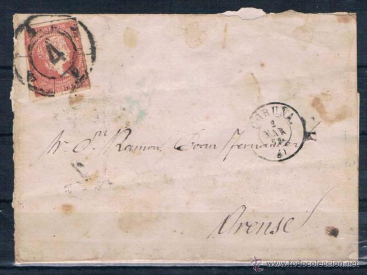 Sellos: 1859.- CORU&Ntilde;A A ORENSE - Foto 1
