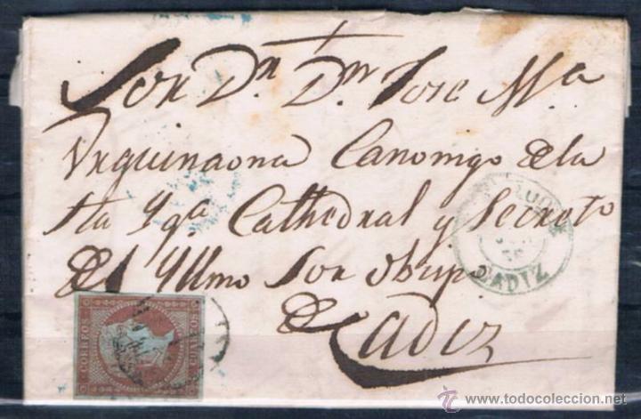 Sellos: 1855.- SAN ROQUE A CADIZ - Foto 1