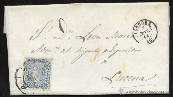 Sellos: 1865. C&Oacute;RDOBA A LUCENA - Foto 1