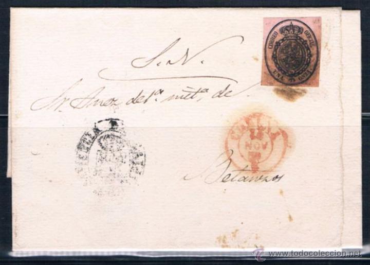 Sellos: 1855.- LA CORU&Ntilde;A A BETANZOS - Foto 1