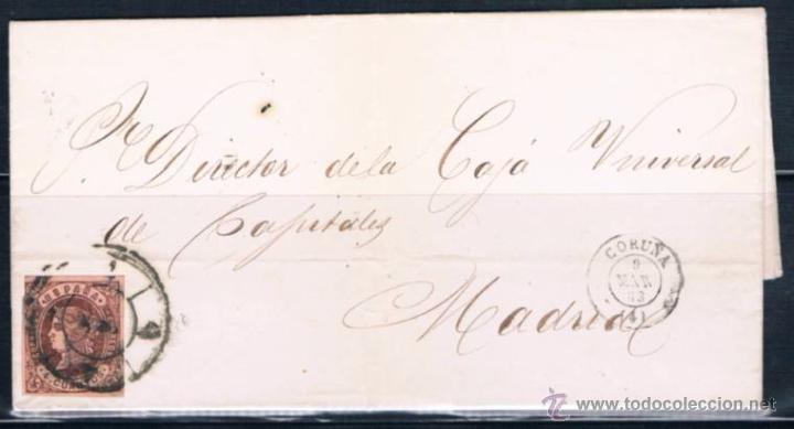 Sellos: 1863.- LA CORU&Ntilde;A A MADRID - Foto 1