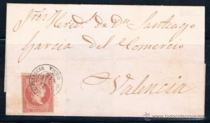 Sellos: 1859.-  MOTILLA DEL PALANCAR A VALENCIA - Foto 1