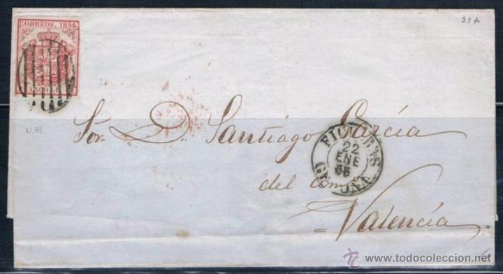 Sellos: 1855.-  FIGUERAS A VALENCIA - Foto 1