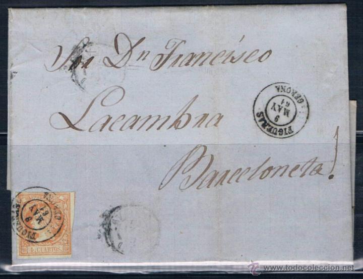 Sellos: 1861.- FIGUERAS A BARCELONA - Foto 1