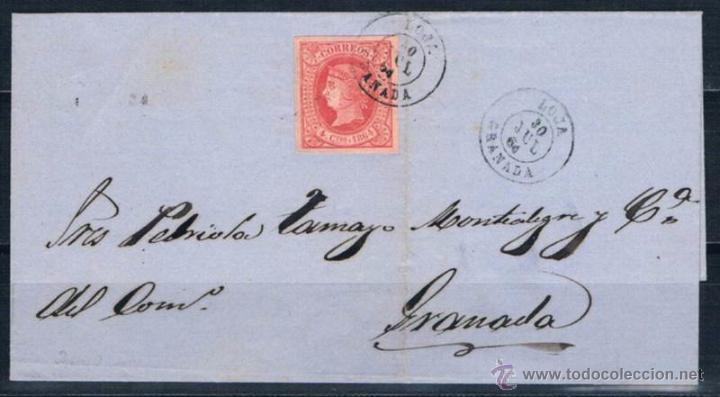 Sellos: 1864.- LOJA A GRANADA - Foto 1