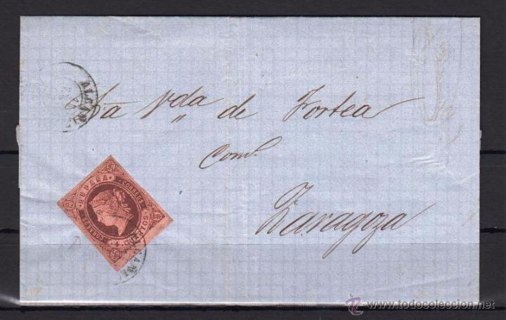 Sellos: 1863.- ALCA&Ntilde;IZ (TERUEL) A ZARAGOZA - Foto 1