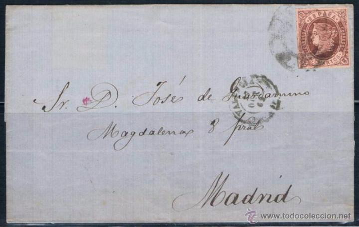 Sellos: 1862.- VALENCIA A MADRID - Foto 1