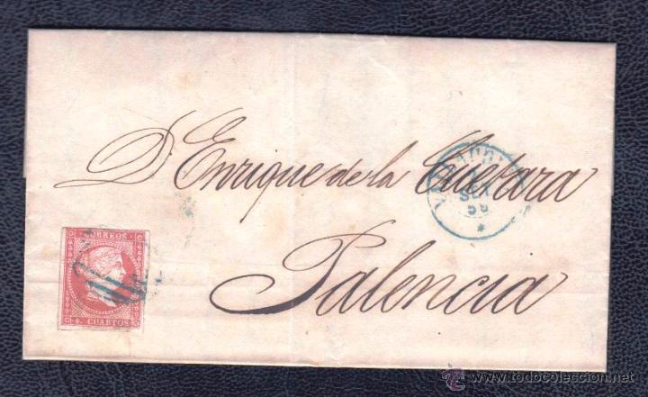 Sellos: 1856.- VALLADOLID A PALENCIA - Foto 1