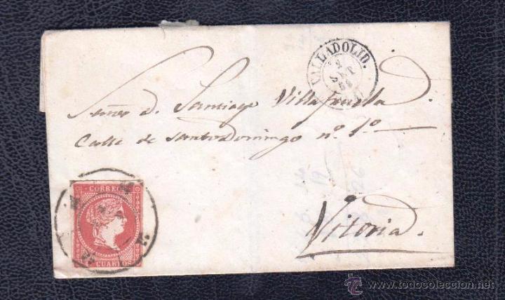 Sellos: 1859. VALLADOLID A VITORIA - Foto 1