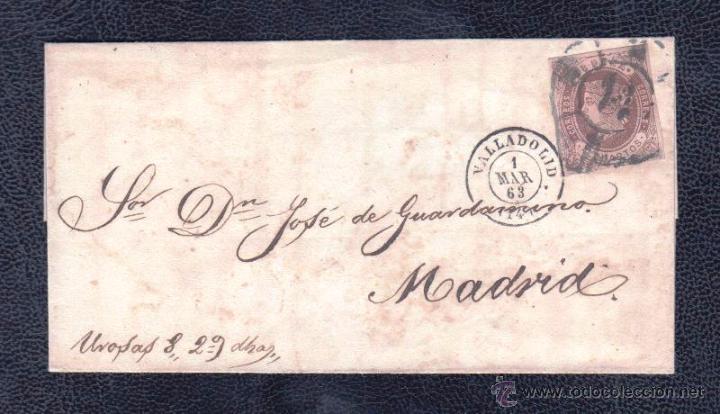Sellos: 1863.- VALLADOLID A MADRID - Foto 1