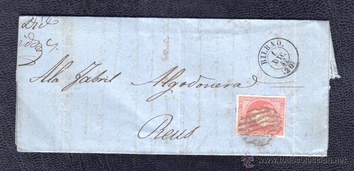 Sellos: 1857.- BILBAO A REUS (TARRAGONA) - Foto 1