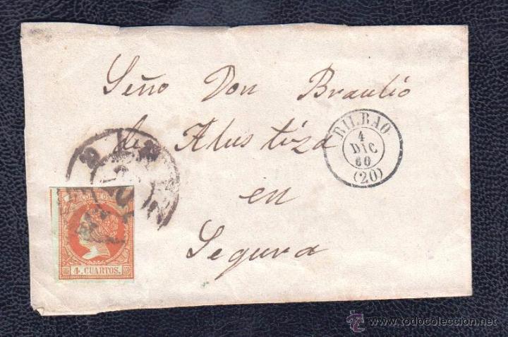 Sellos: 1860.- BILBAO A SEGURA - Foto 1
