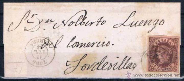 Sellos: 1863.- TORO A TORDESILLAS - Foto 1