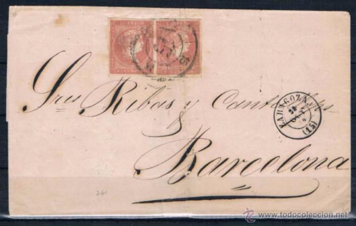 Sellos: 1858.- ZARAGOZA A BARCELONA - Foto 1