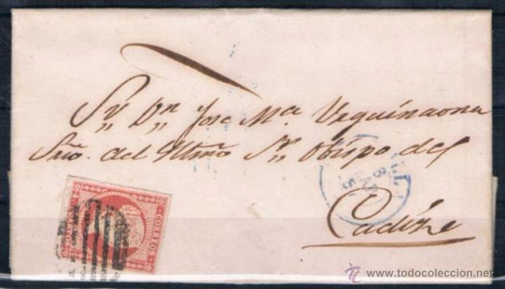 Sellos: 1857.- SEVILLA A C&Aacute;DIZ - Foto 1