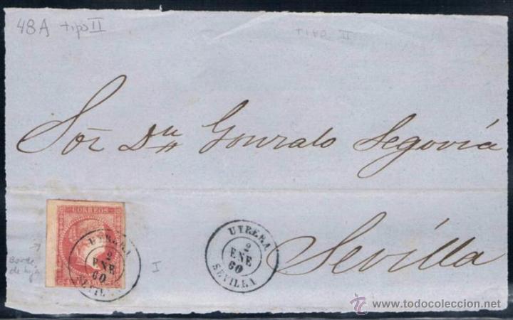 Sellos: 1860.- UTRERA A SEVILLA - Foto 1