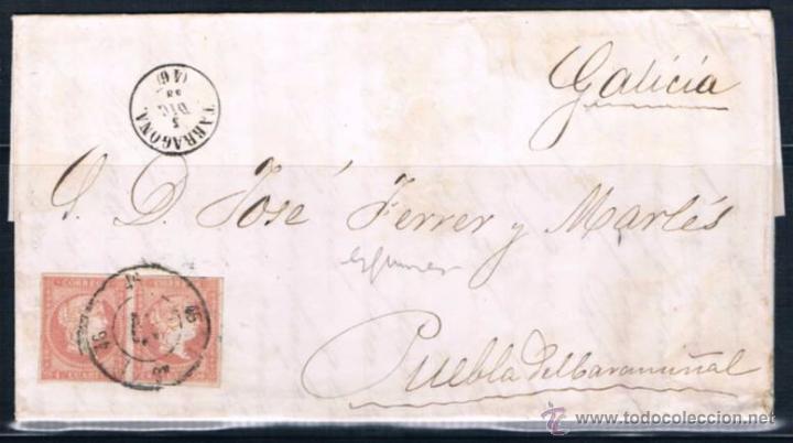 Sellos: 1858.- TARRAGONA A P. DEL CARAMI&Ntilde;AL - Foto 1