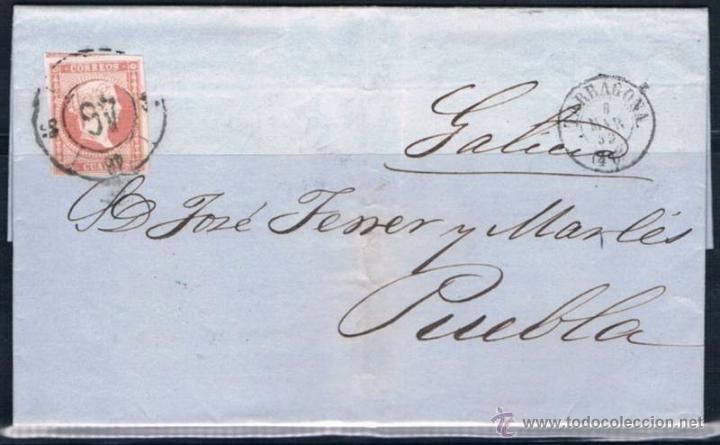 Sellos: 1859.- TARRAGONA A PUEBLA - Foto 1