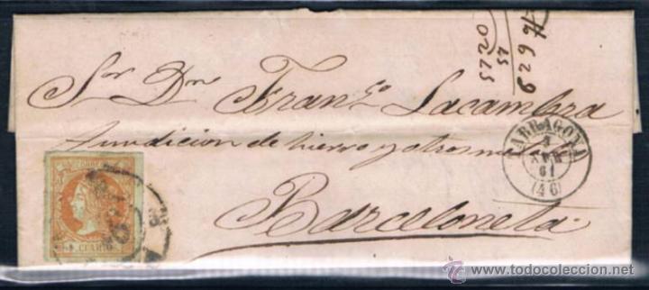 Sellos: 1861.- TARRAGONA A BARCELONA - Foto 1