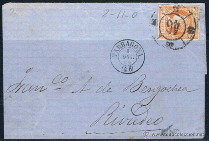 Sellos: 1860.- TARRAGONA A RIVADEO - Foto 1