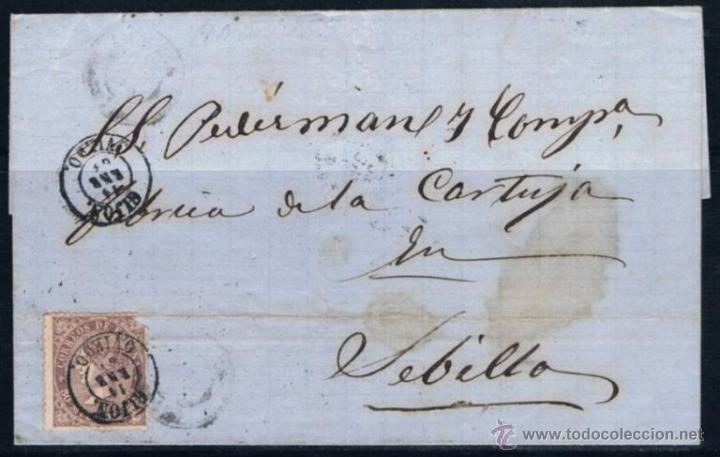 Sellos: 1869.- GIJ&Oacute;N A SEVILLA - Foto 1