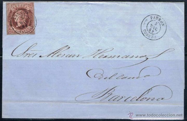 Sellos: 1862.- PADR&Oacute;N A BARCELONA - Foto 1