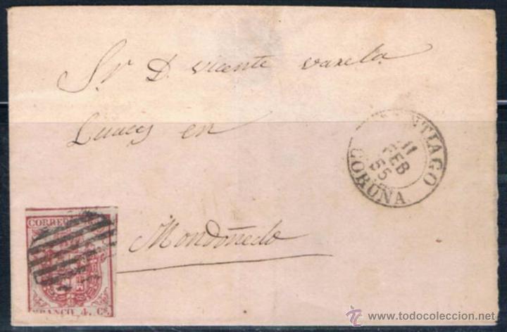 Sellos: 1855.- SANTIAGO A MONDO&Ntilde;EDO - Foto 1