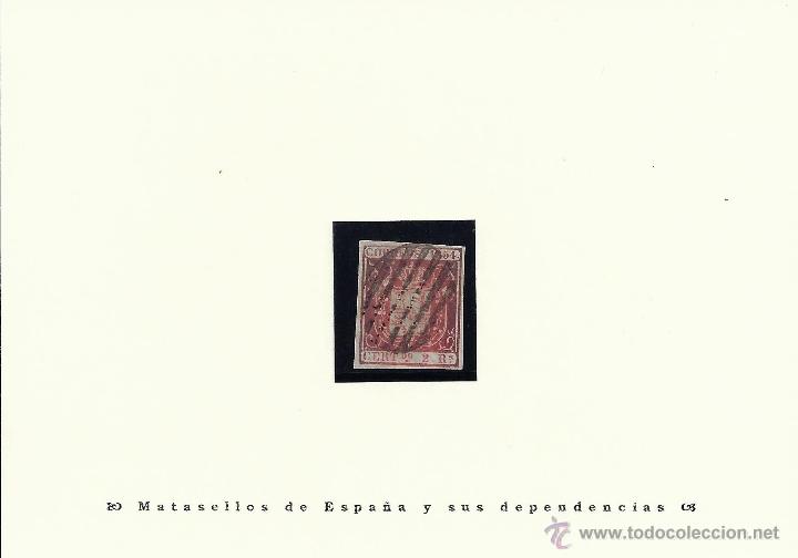 Sellos: &ordm;25 1854 2 reales rojo - Foto 1
