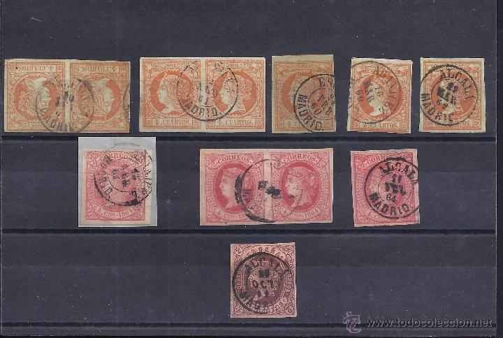 Sellos: 52 (7), 64 (4) y 58 (1860-1862) - Foto 1