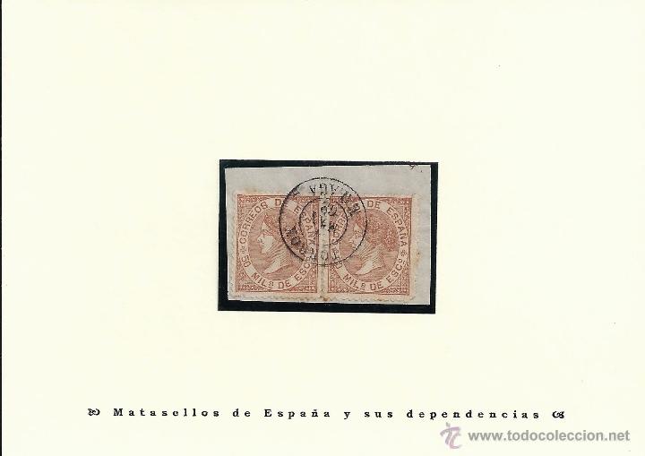 Sellos: &ordm;96 (2) 1868 50 mil&eacute;simas casta&ntilde;o - Foto 1